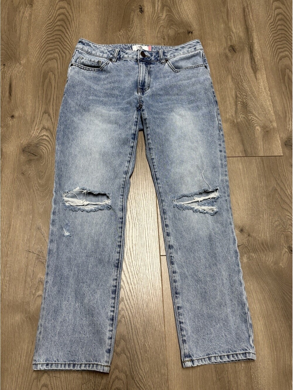 Cabi Jeans 100% BF Size 6 Distressed Boyfriend BF Relaxed Straight Leg #6071